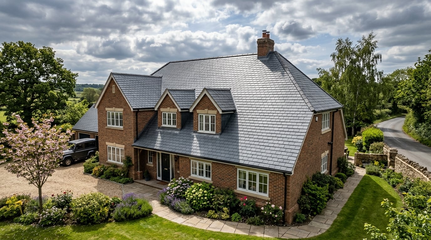 Beautiful completed roof showing quality craftsmanship
