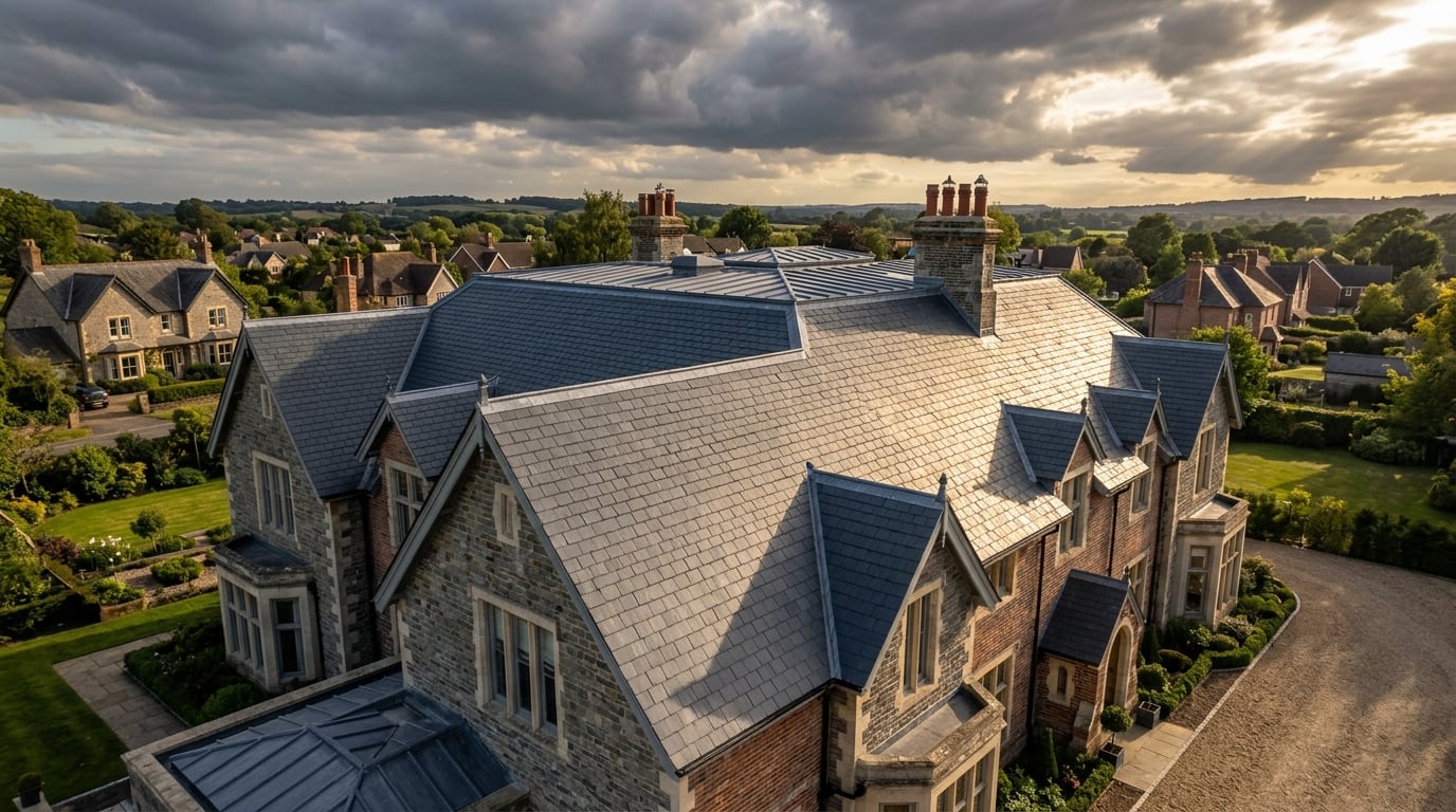 Stunning completed slate roof by Weatherright
